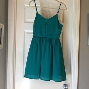 Green Everly Eyelet Dress